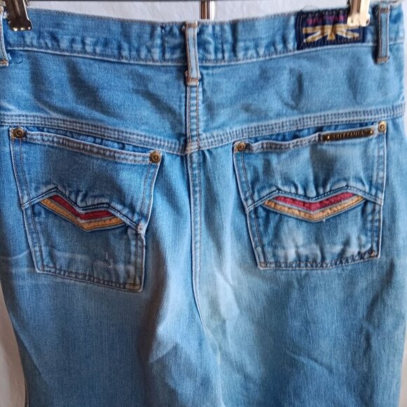 Vintage 29x33 Mens High Rise Brittanica Bootcut Embroidered Disco Denim Jeans - Picture 3 of 8